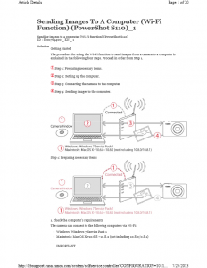 Canon s110 как включить wifi