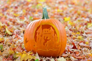 Carved Pumpkin with Great Bokeh