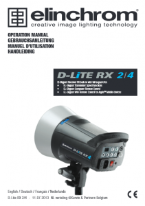 Elinchrom D-Lite RX 4 Manual